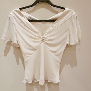 Temperly London 100% Silk Top with Buttons